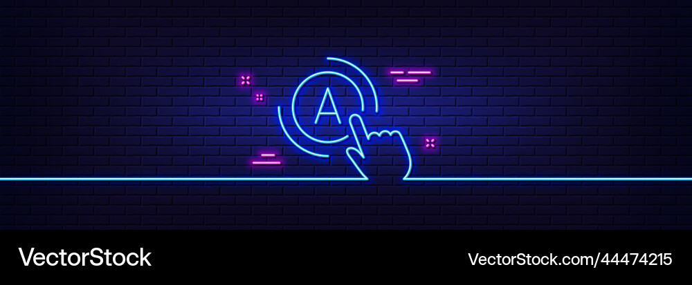 Ab testing line icon ui test button sign neon vector image