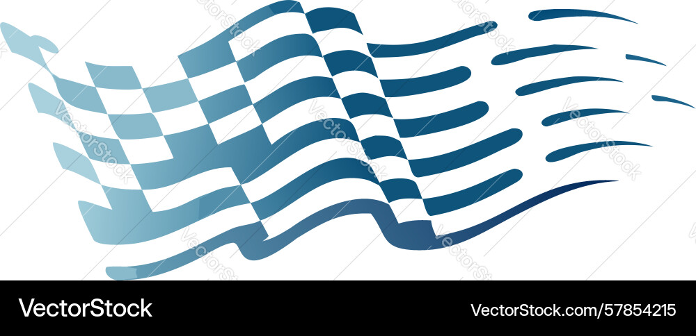 Abstract checkered flag pattern with wavy motion Vector Image