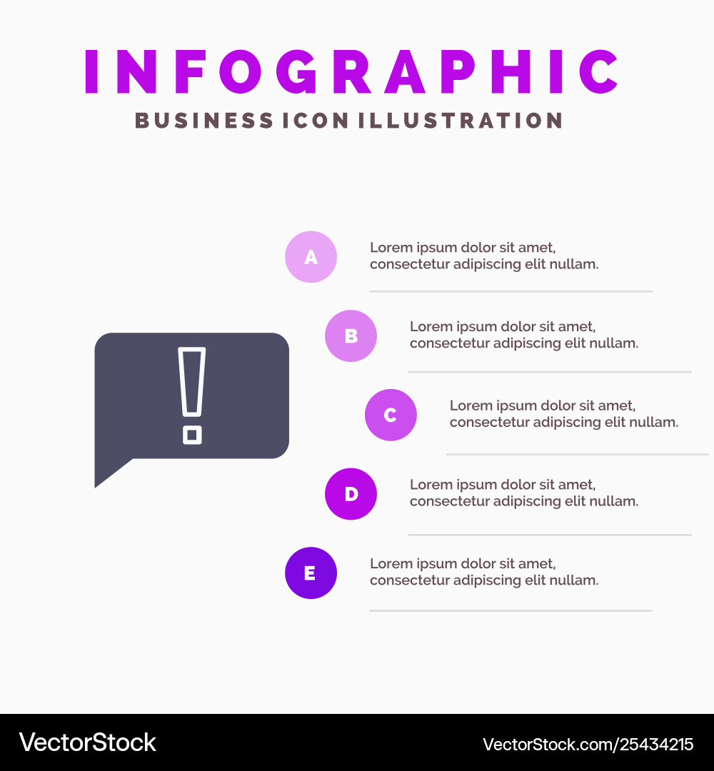 Chat error basic ui solid icon infographics 5 Chat error basic ui solid icon infographics 5 Vector Image