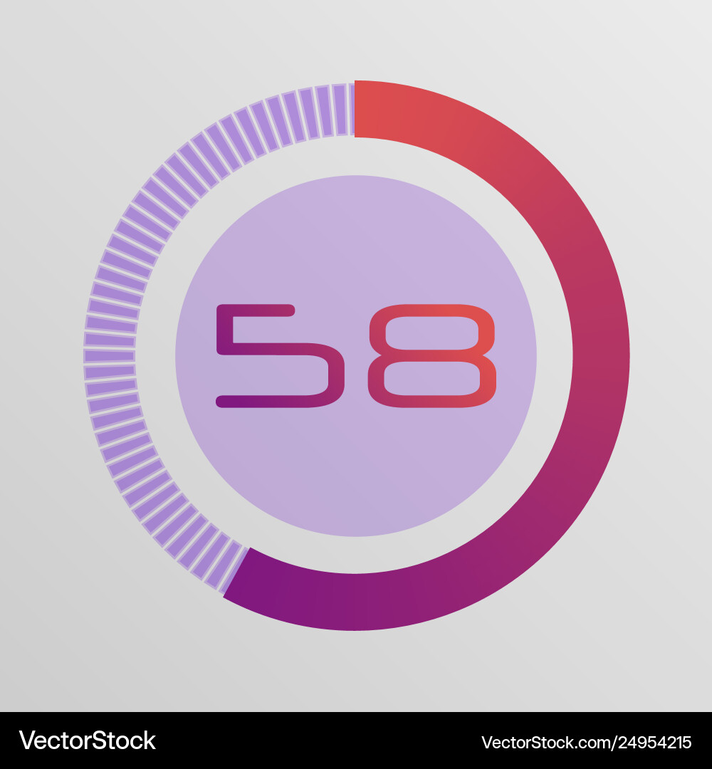 Circular interval timer Circular interval timer vector image