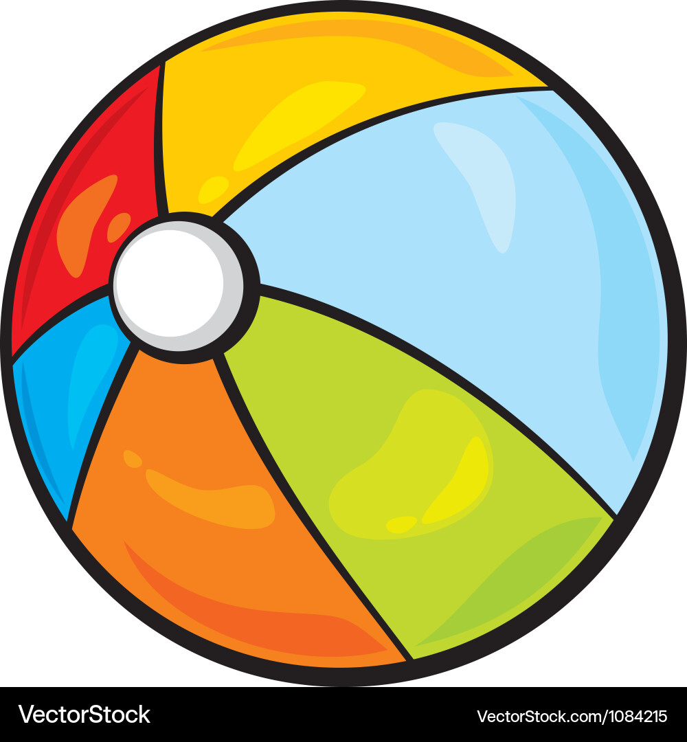 Colorful Beach Ball vector image