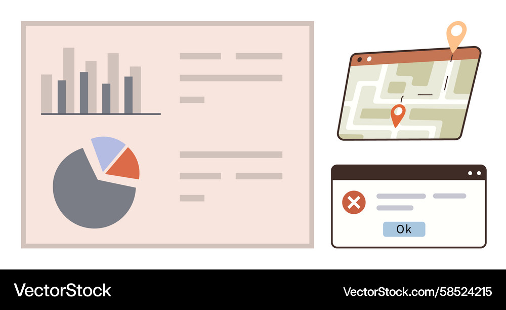 Data Analysis & Error Handling Vector Image