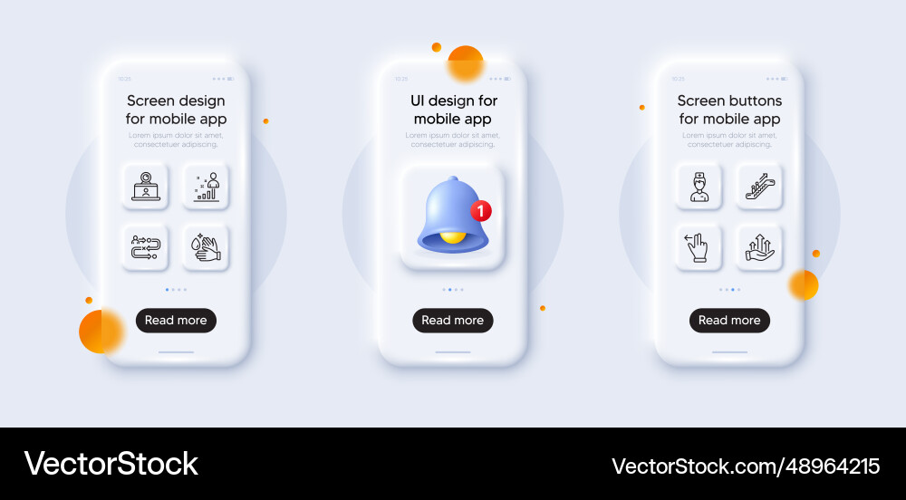 Escalator stats and journey path line icons pack Escalator stats and journey path line icons pack vector image