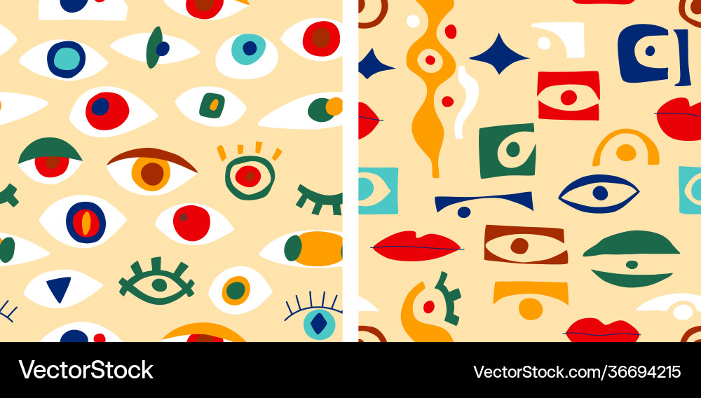 Eye abstract pattern with geometric shapes Vector Image