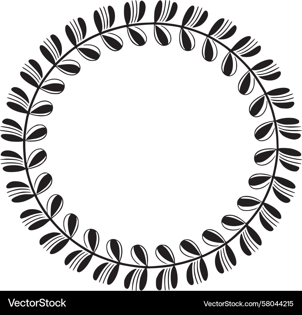 Leaf Border Pattern Vector Image
