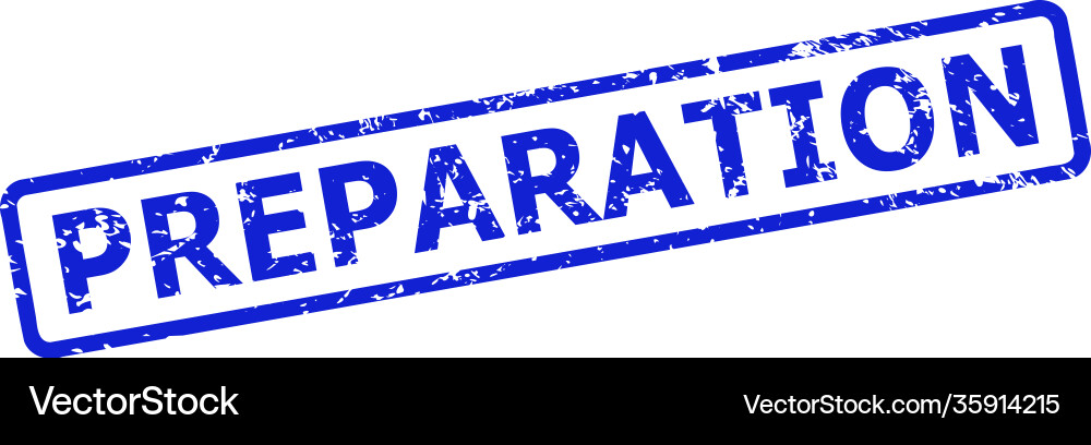 Preparation seal with grunged style and rounded Vector Image