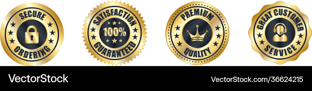 Satisfaction guarantee secure ordering premium q Satisfaction guarantee secure ordering premium q vector image