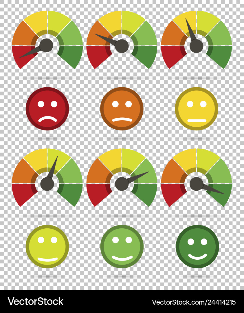 Scale from red to green with arrow and Scale from red to green with arrow and vector image