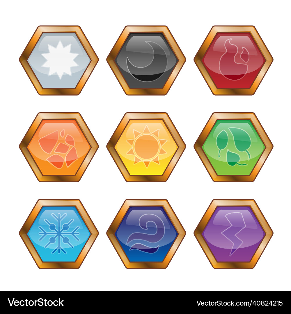 Set of game icons isolated on white background Set of game icons isolated on white background vector image