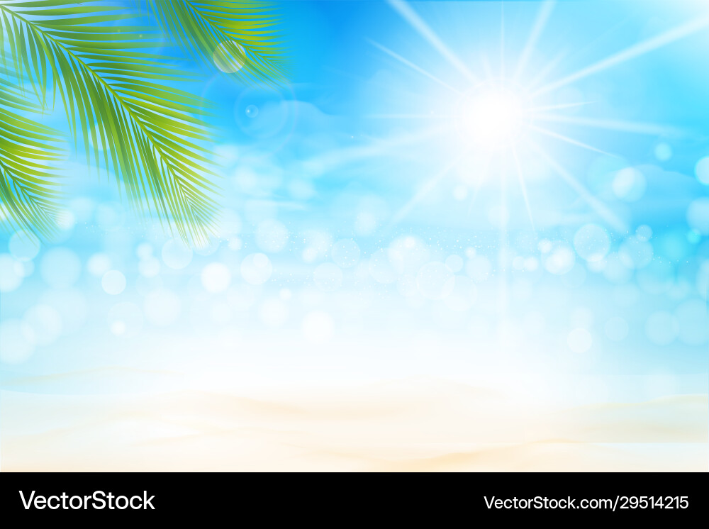 Summer abstract background bokeh and ligting Vector Image