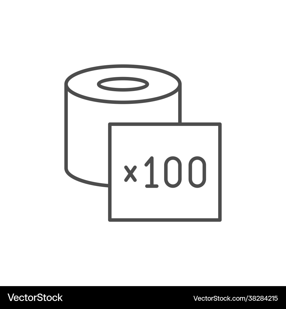 Toilet paper pieces line icon Toilet paper pieces line icon vector image