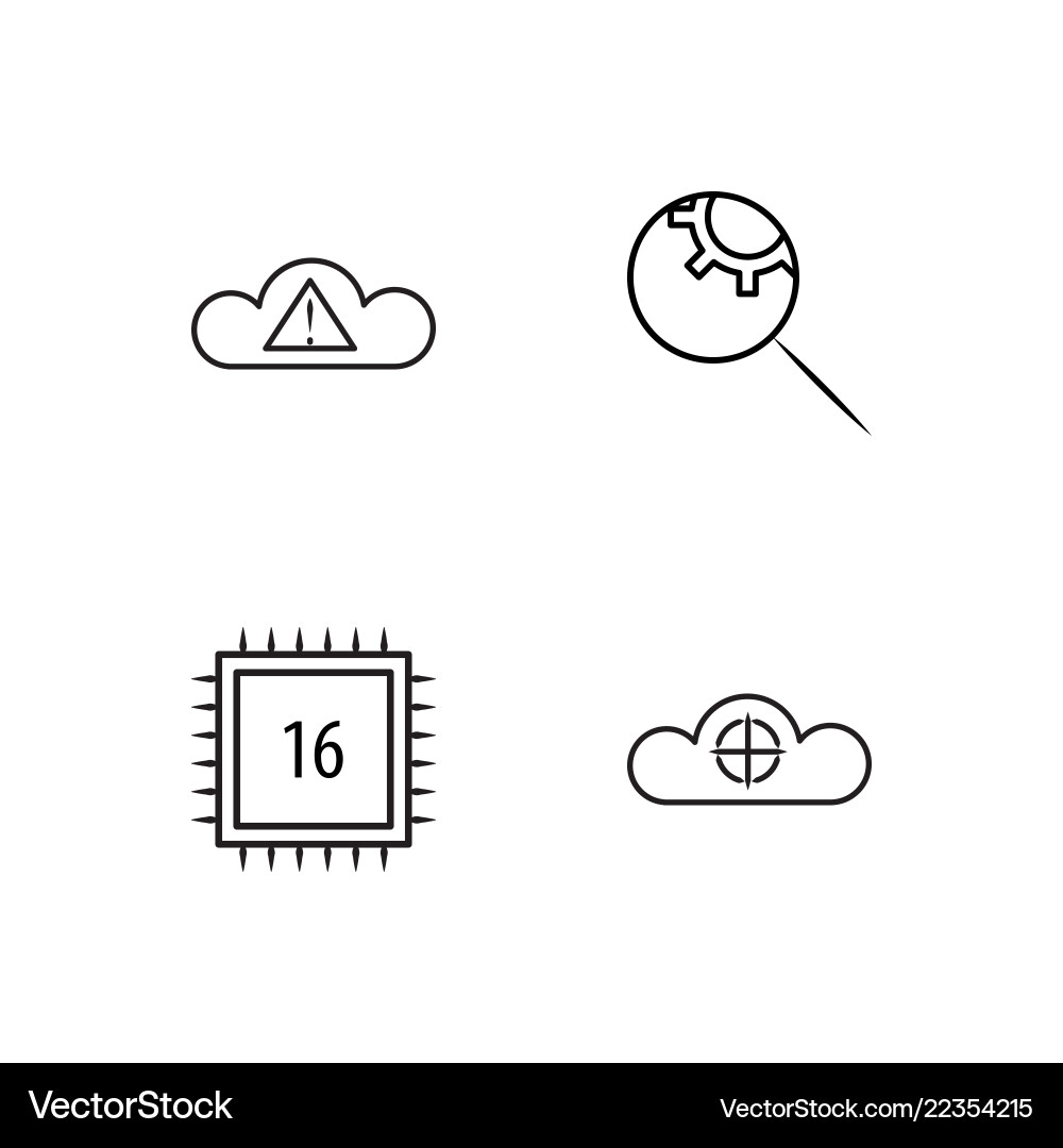 Web simple outlined icons set Web simple outlined icons set vector image