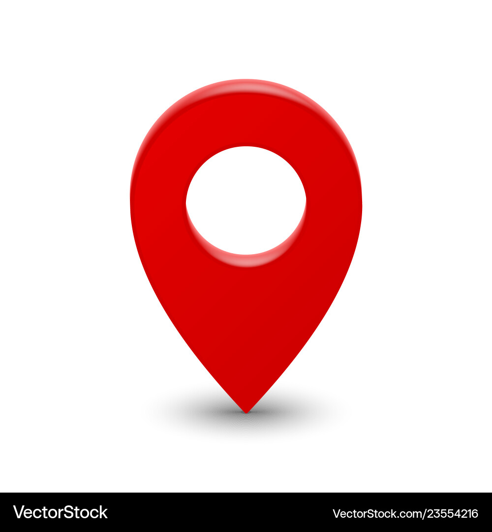 3D Map Pointer Pin Icon vector image