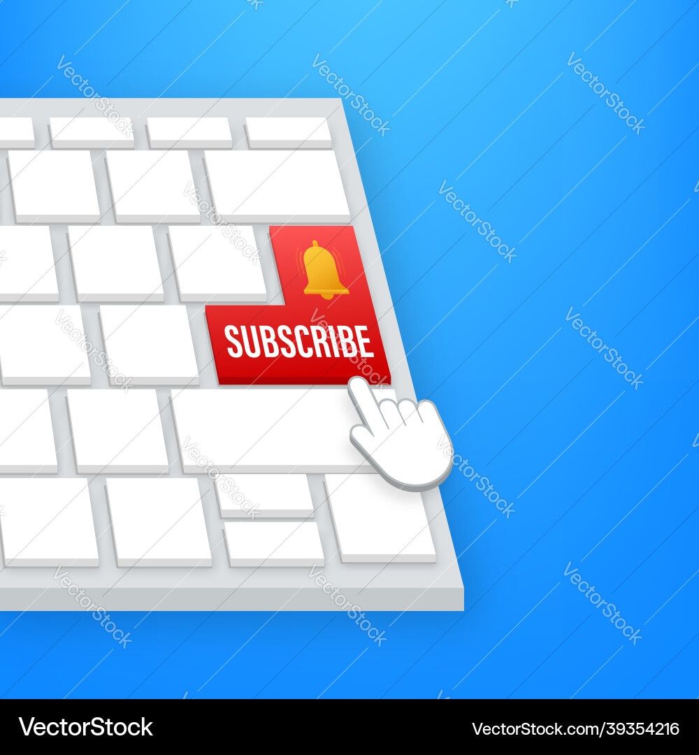 Abonnieren Sie mit Cursor-Taste auf keaboard Internet Abonnieren Sie mit Cursor-Taste auf keaboard Internet vektorbild