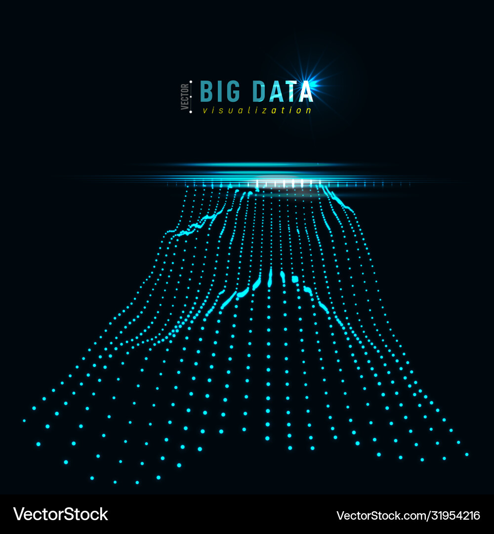 Abstract 3d big data visualization tangled Abstract 3d big data visualization tangled vector image