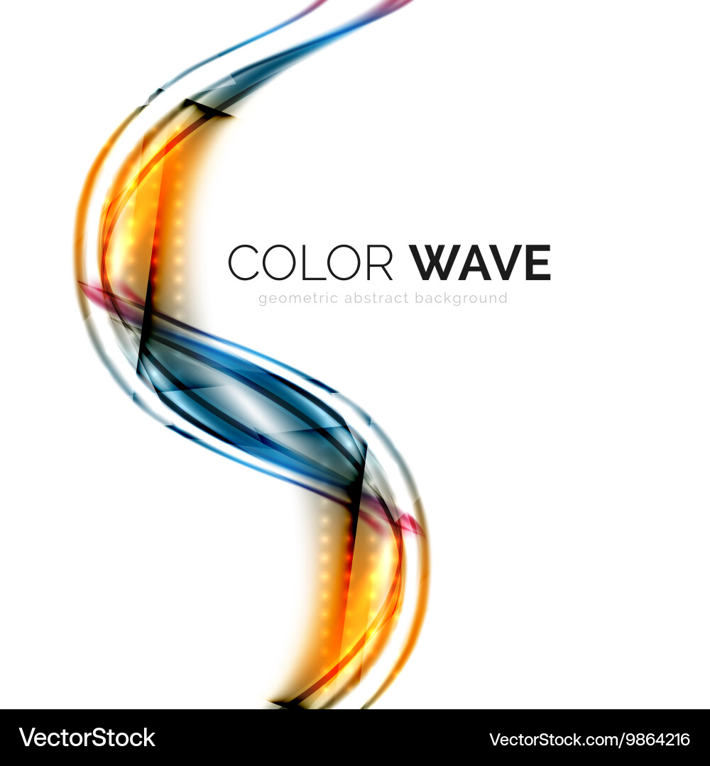 Abstract color wave design element vector image