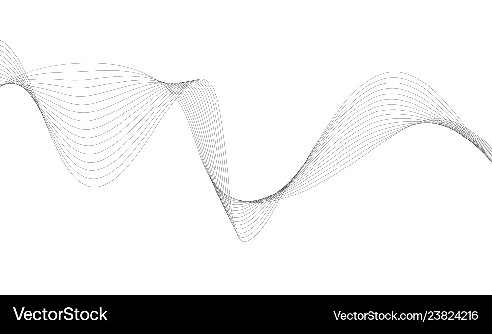 Abstract wave element for design digital vector image