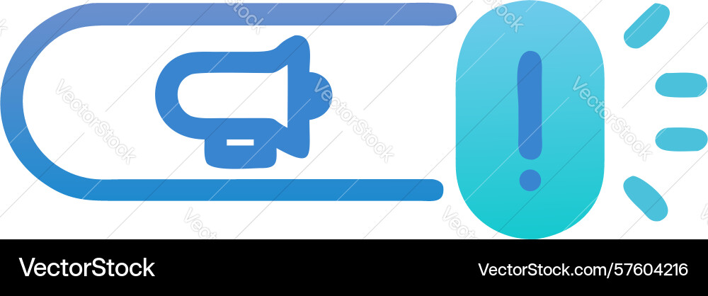 Audio alert bar icon sound warning indicator vector image