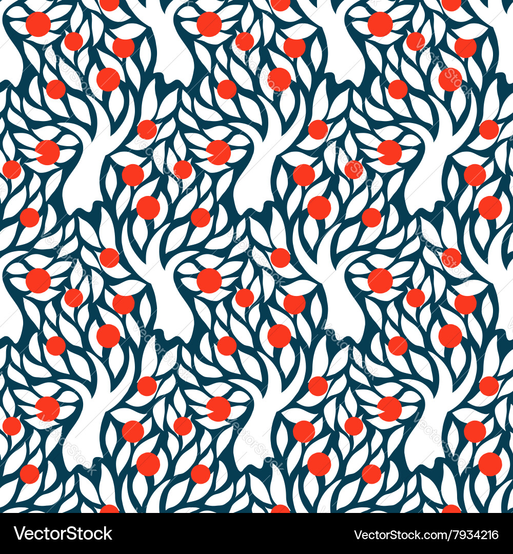 Autumn Tree Pattern vector image