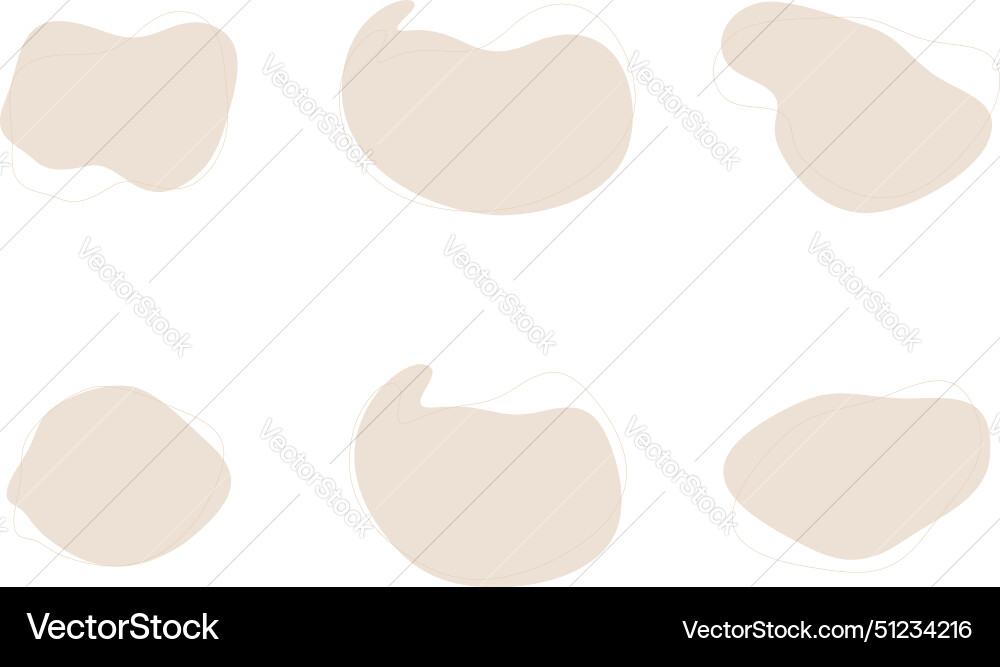 Blobs Flüssigkeit Formen Symbol visuellen Satz Vektorbild