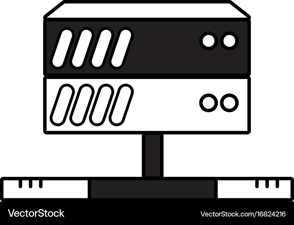 Contour database technology to connection server vector image