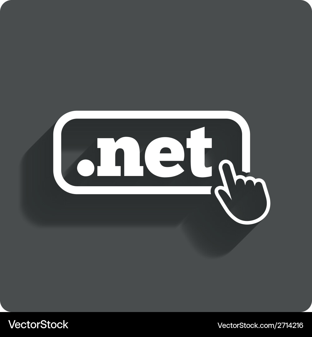 Domain net sign icon top-level internet vector image