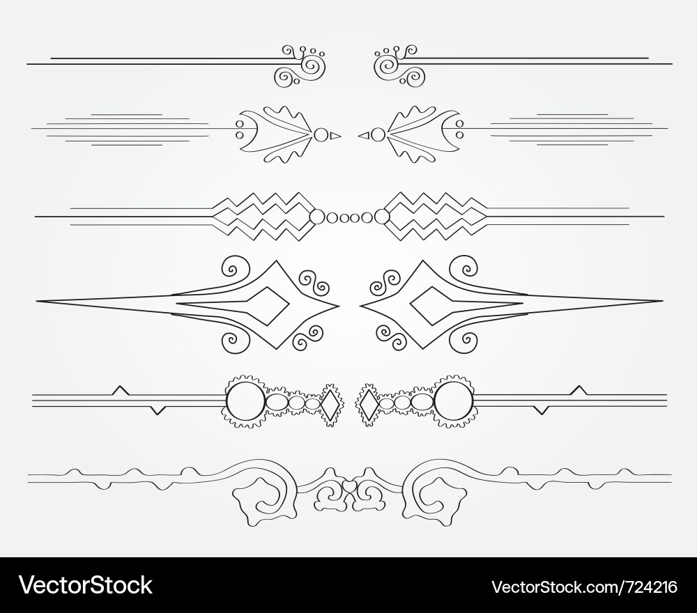 Elegant Border Elements vector image