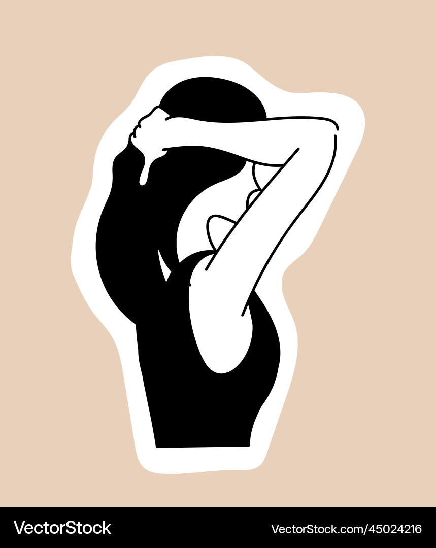 Female back icon Female back icon vector image