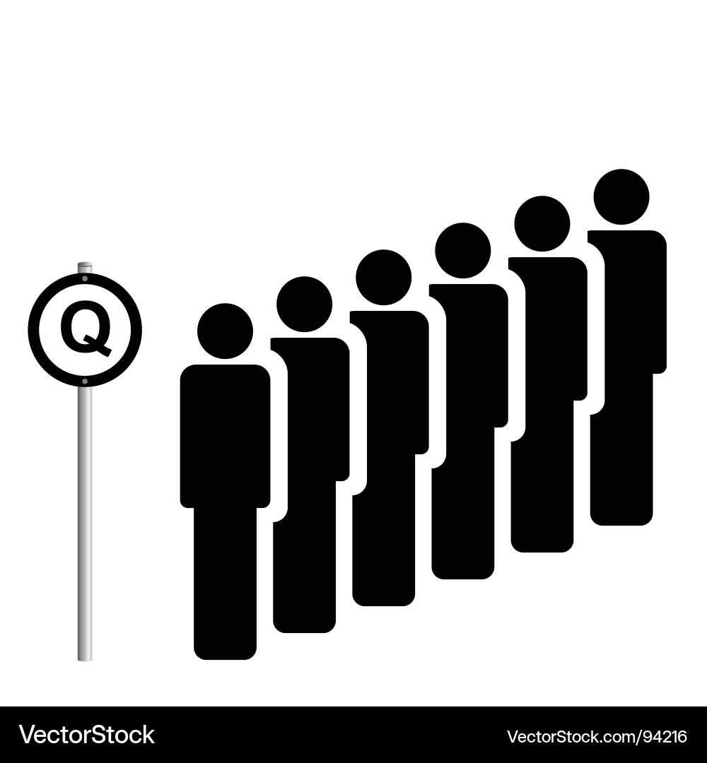 People Waiting in Line vector image
