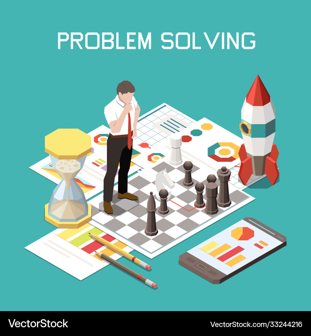 Problem lösen Soft Skills vektorbild