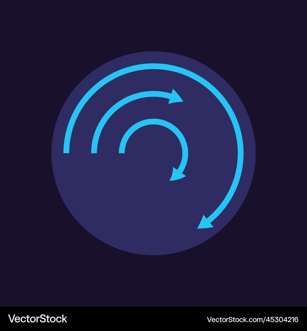 Radial infographic chart design element for dark Radial infographic chart design element for dark vector image