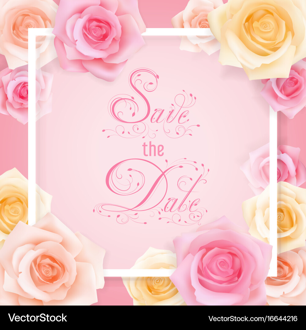 Save the date card Vector Image