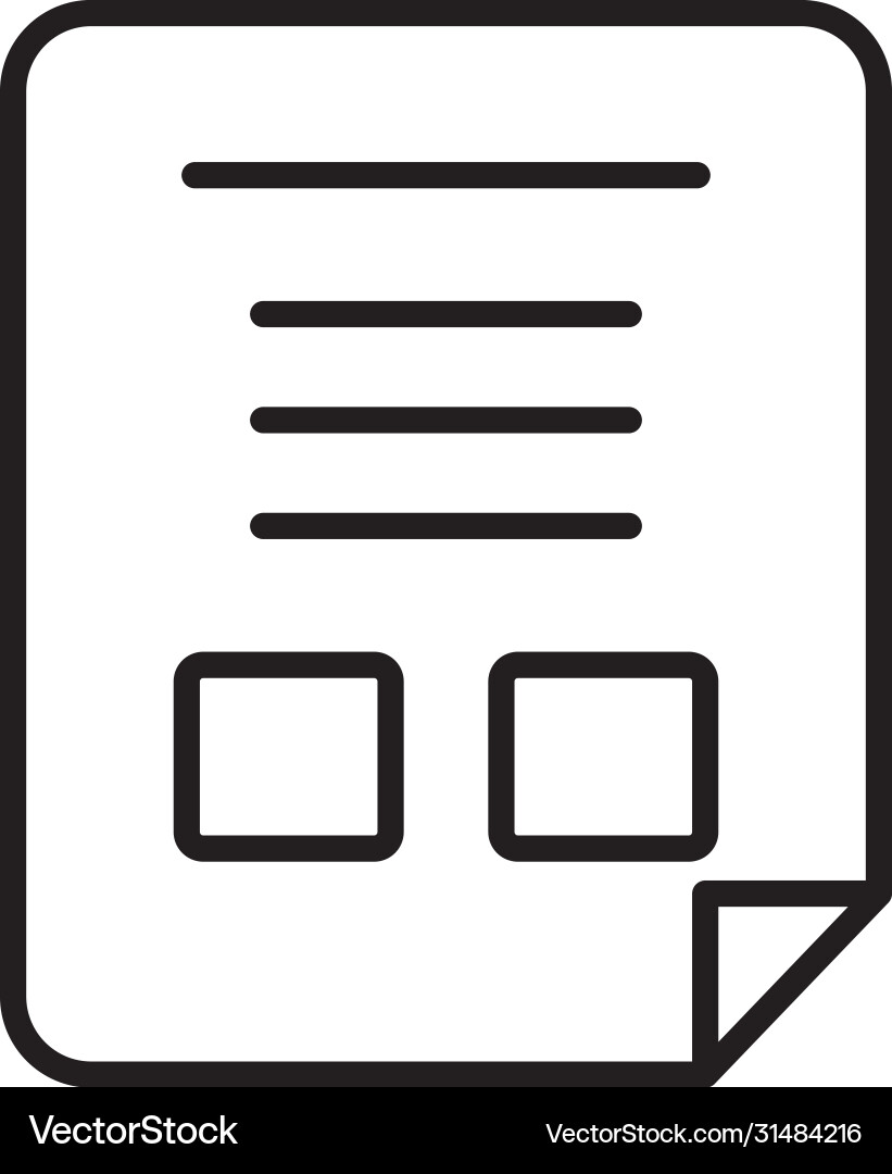 Test document icon line style Vector Image