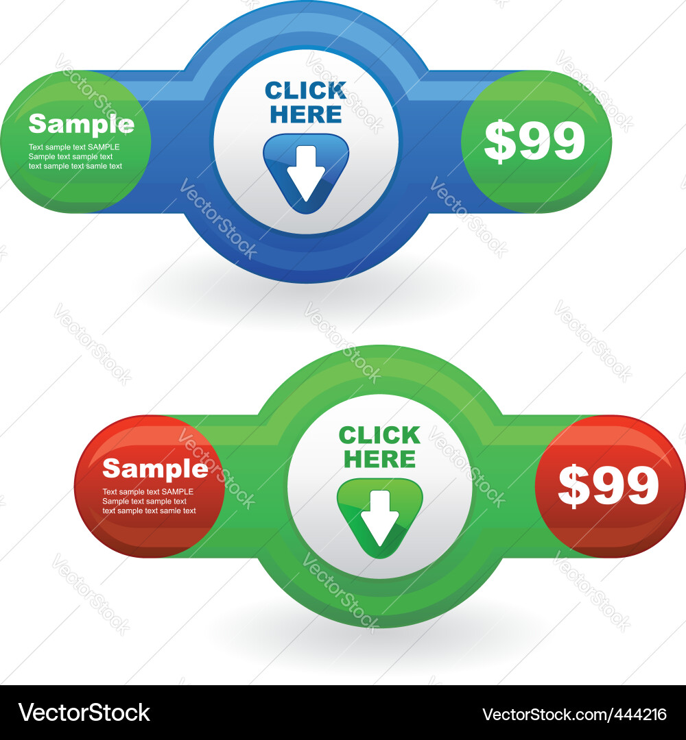 Web element set for sale vector image