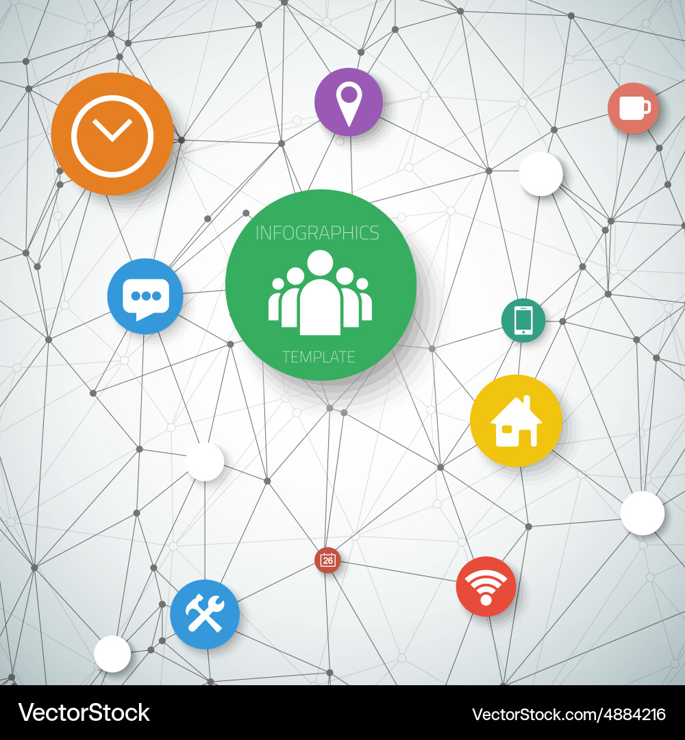 Web infographic timeline pie template layout vector image