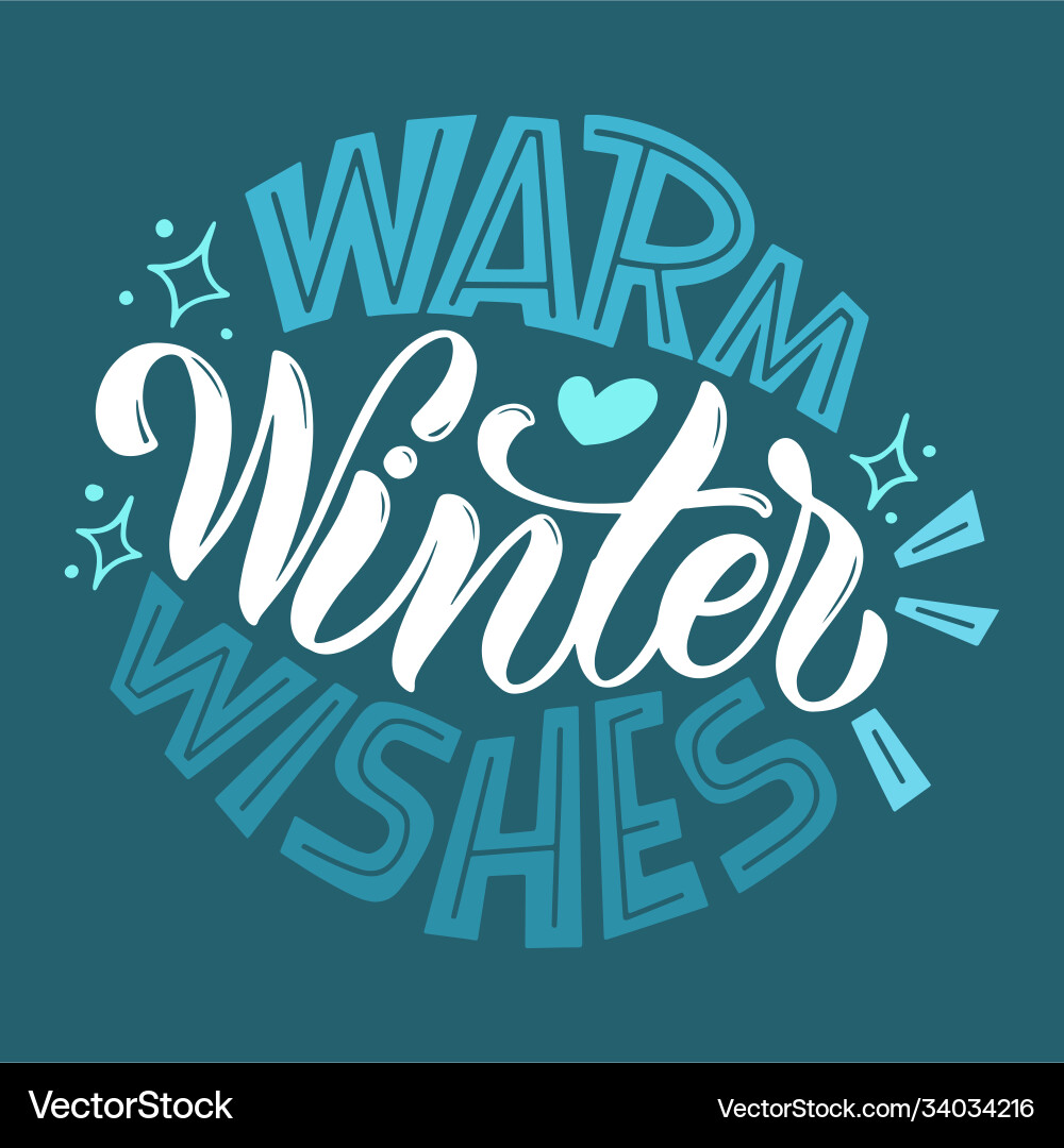 Winter and new year card lettering design elements Winter and new year card lettering design elements vector image