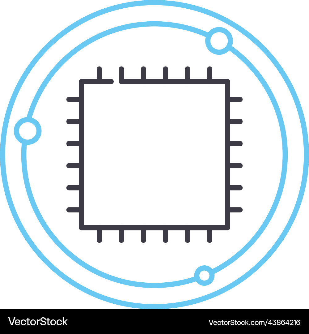 Workflow automation line icon outline symbol Workflow automation line icon outline symbol vector image