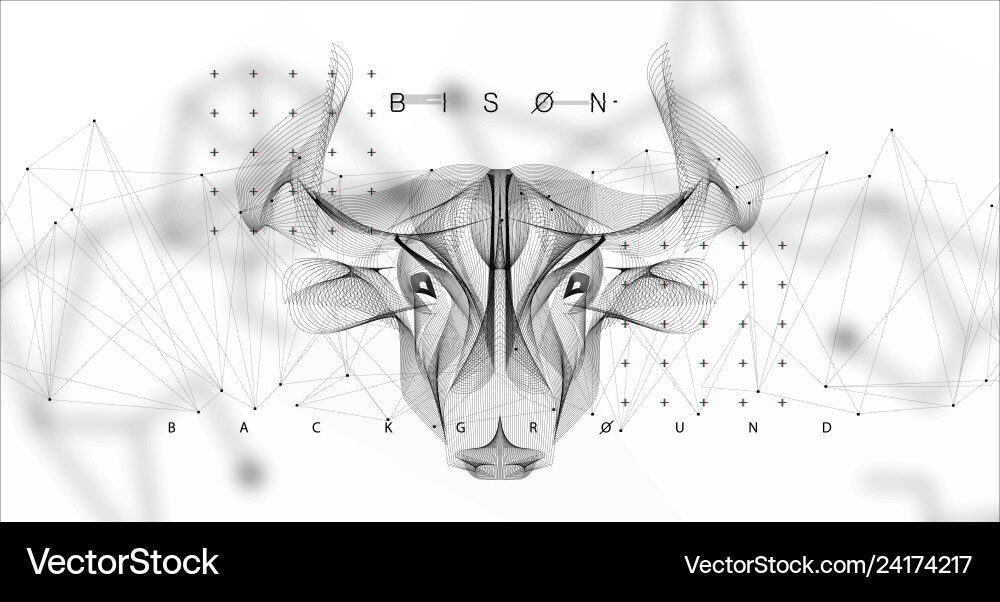 Abstract image of a cow in the form space Abstract image of a cow in the form space vector image