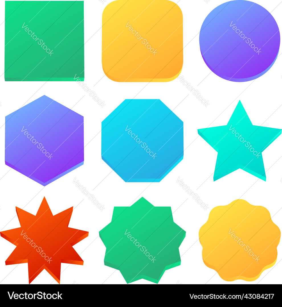 Basic shape set element Basic shape set element vector image