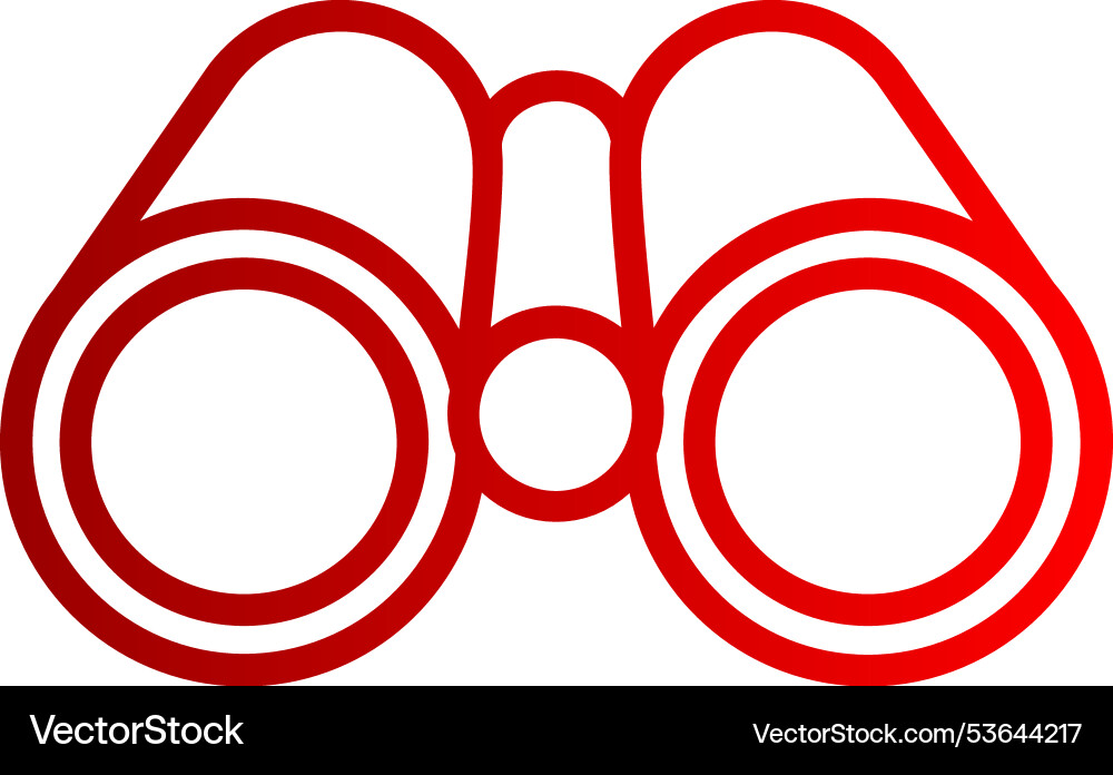 Biniculars line gradient icon Vector Image