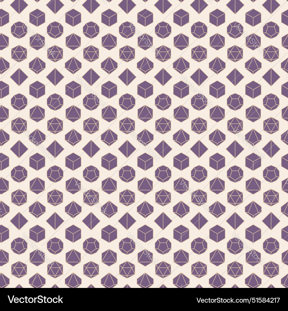 Dice Pattern - D4 D6 D8 D10 D12 D20 vector image