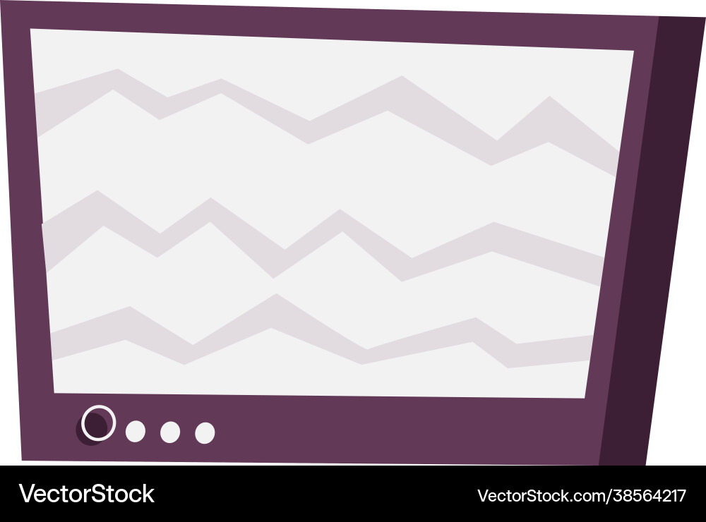 Flat Monitor Display Vector Image