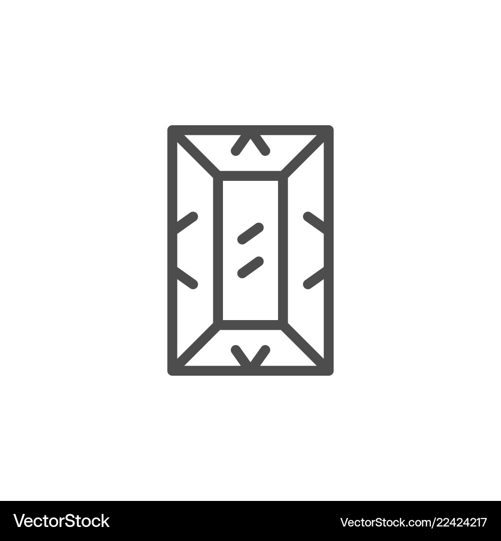 Gem line icon Royalty Free Vector Image - VectorStock