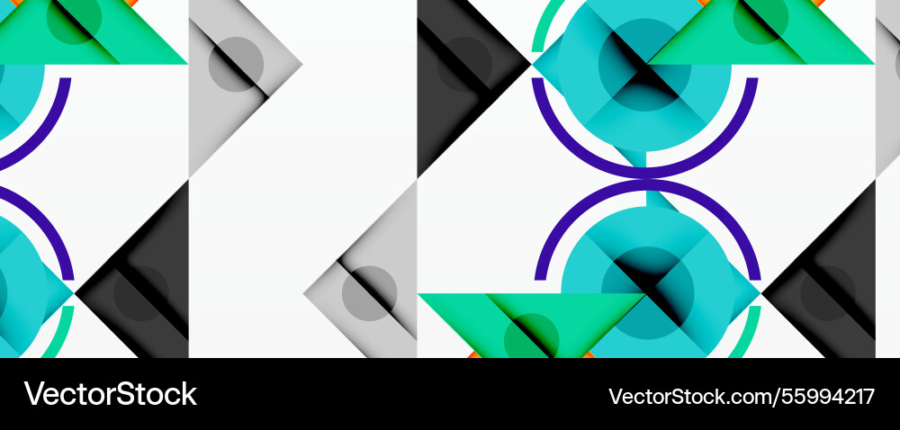 Geometric abstract design with layered triangles Vector Image