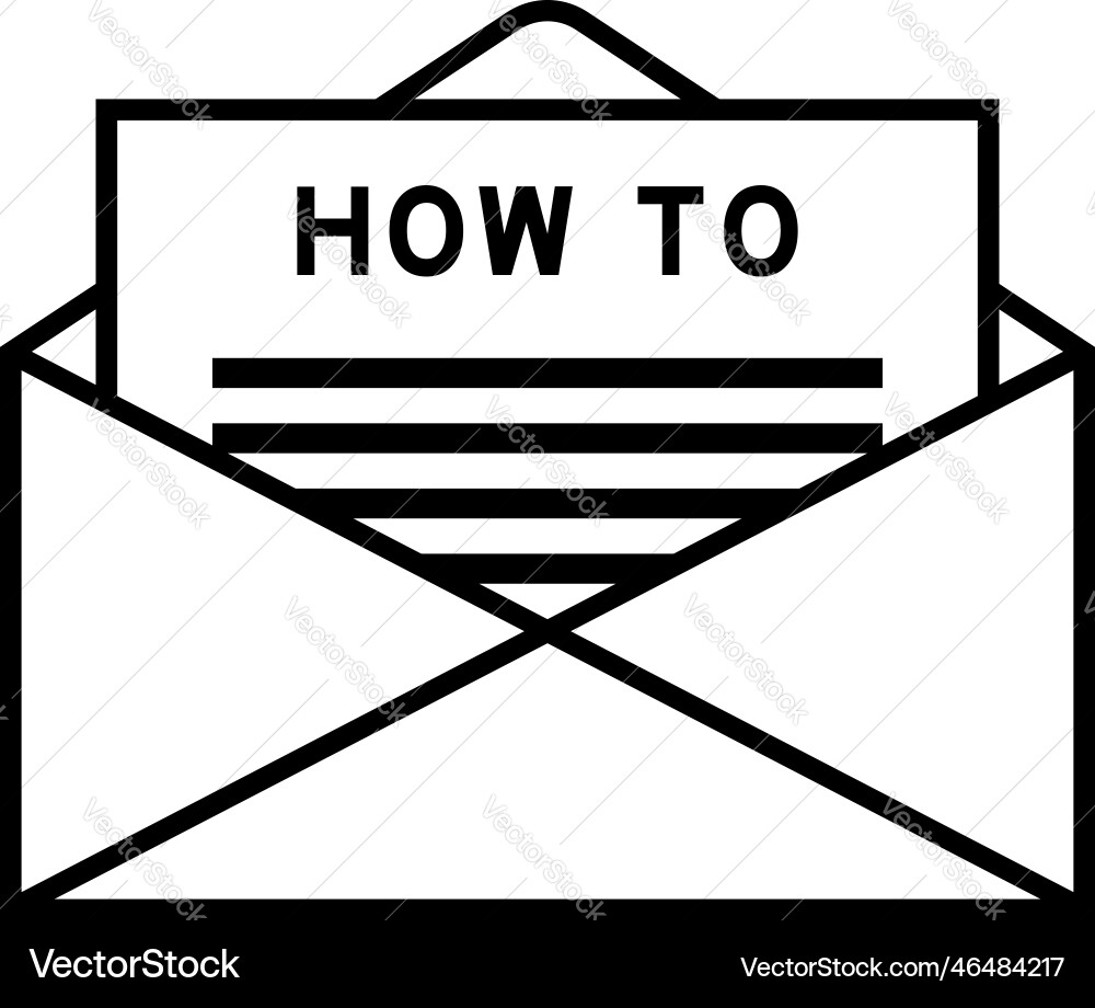How To Guide with Envelope Icon vector image