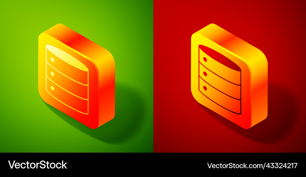 Isometric server data web hosting icon isolated Vector Image