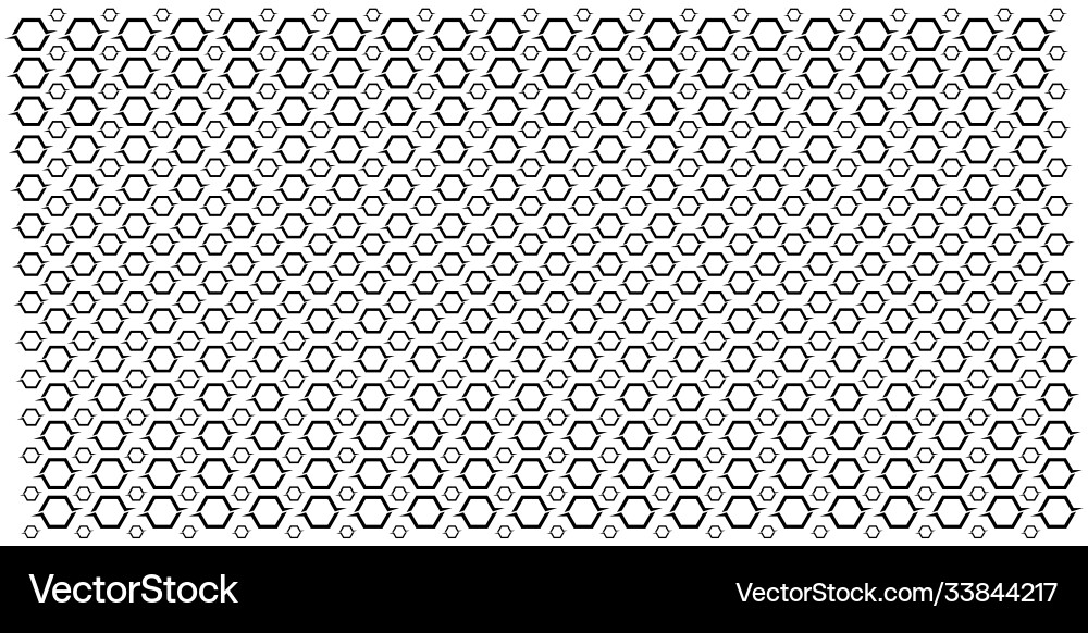 Large and small repetitive hexagons abstract Vector Image