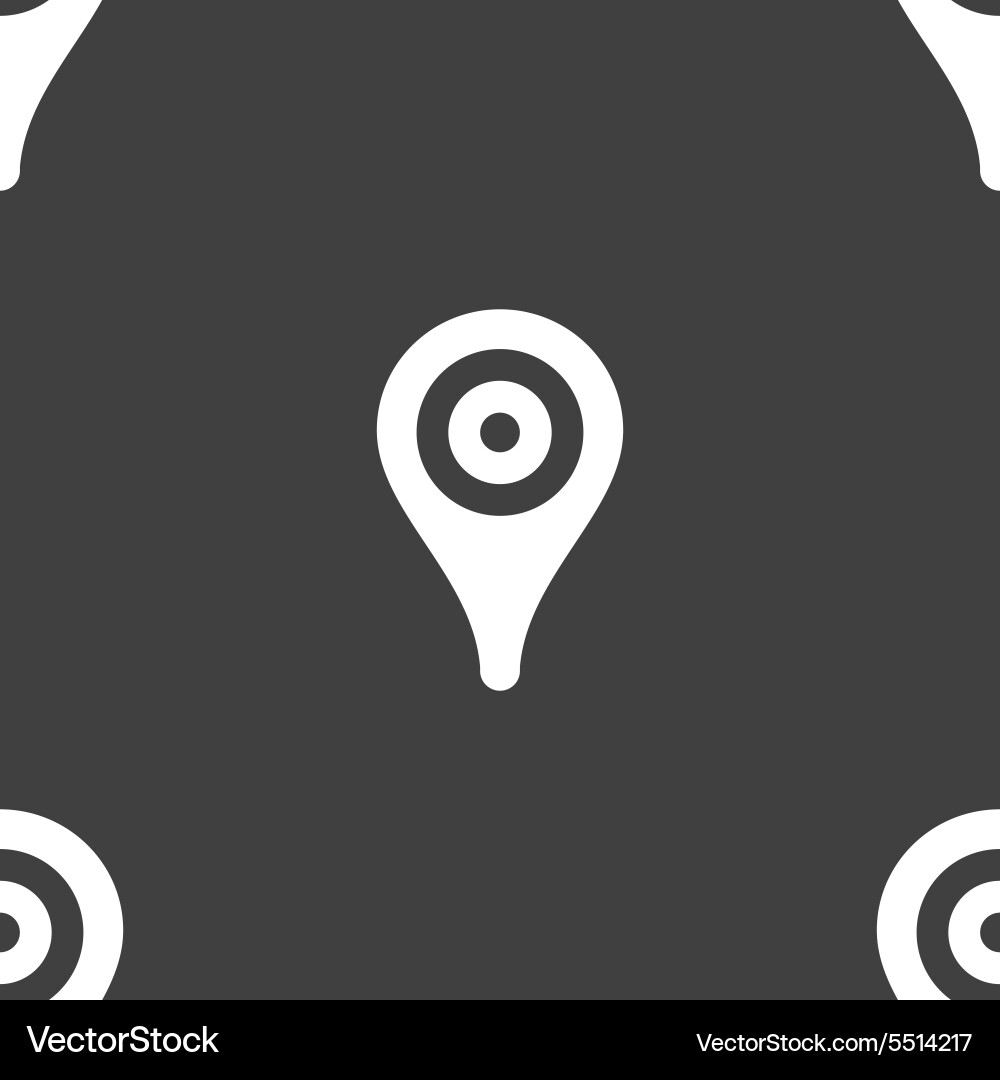 Map pointer gps location icon sign seamless Vector Image