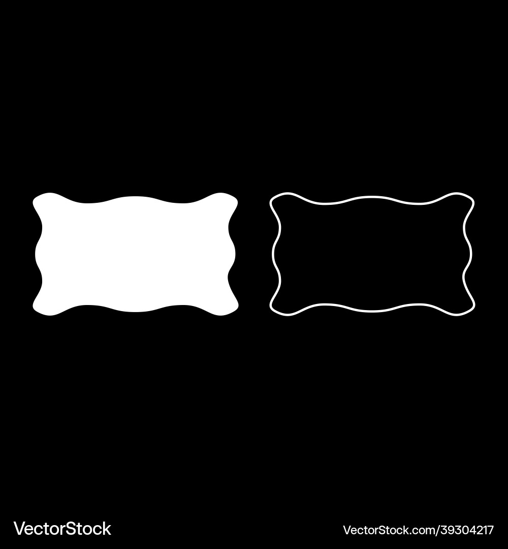 Rectangular banner layout wave shape frame Rectangular banner layout wave shape frame vector image