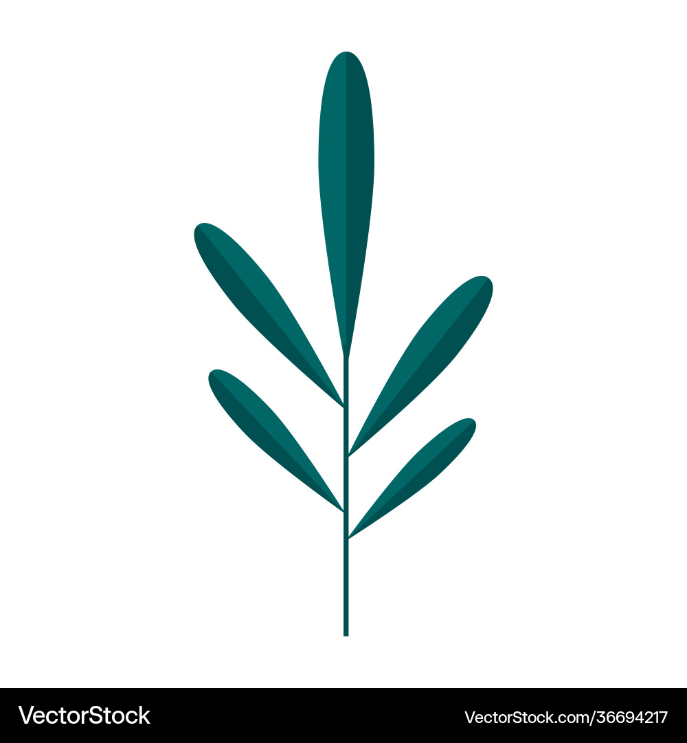 Simple minimalistic green branch tree Simple minimalistic green branch tree Vector Image